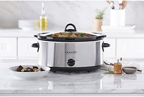 Crock-Pot 7 Quart Oval Manual Slow Cooker – Stainless Steel ruu