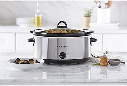Crock-Pot 7 Quart Oval Manual Slow Cooker – Stainless Steel ruu
