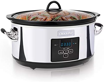 Crock-Pot 7 Quart Programmable Slow Cooker – Polished Platinum 3ka