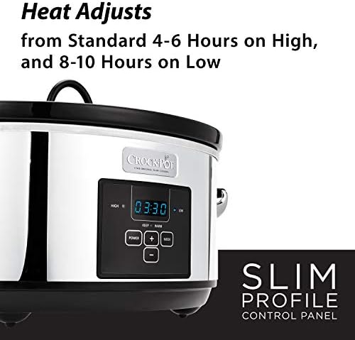 Crock-Pot 7 Quart Programmable Slow Cooker – Polished Platinum 3ka