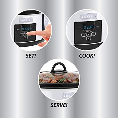 Crock-Pot 7 Quart Programmable Slow Cooker – Polished Platinum 3ka