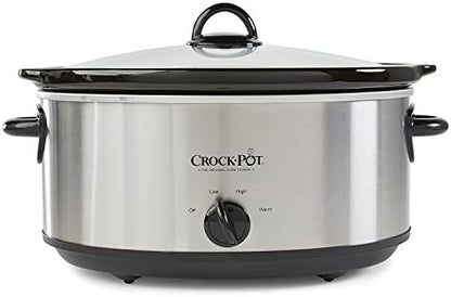 Crock-Pot 7 Quart Oval Manual Slow Cooker – Stainless Steel ruu