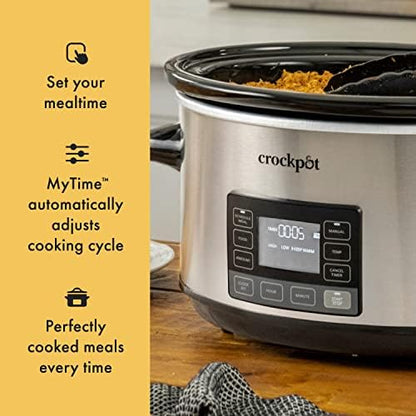 Crock-Pot 7 Quart Portable Programmable Slow Cooker with Timer 0mf