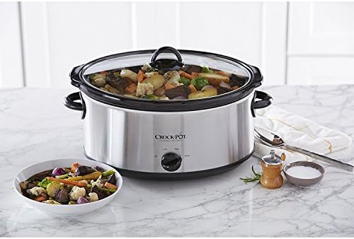 Crock-Pot 7 Quart Oval Manual Slow Cooker – Stainless Steel ruu