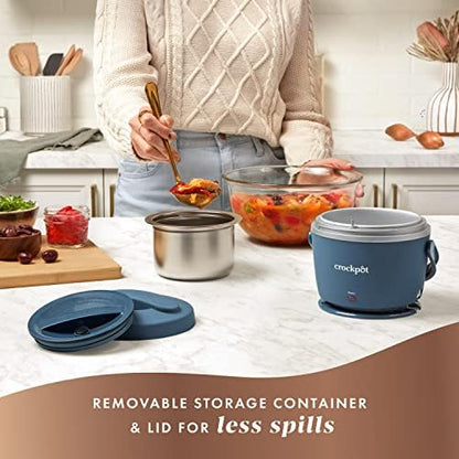 Crock-Pot Electric Lunch Box Food Warmer 20oz – Faded Blue vk0