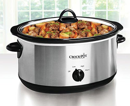 Crock-Pot 7 Quart Oval Manual Slow Cooker – Stainless Steel ruu
