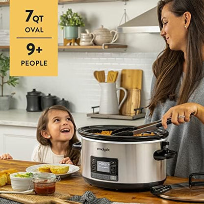 Crock-Pot 7 Quart Portable Programmable Slow Cooker with Timer 0mf
