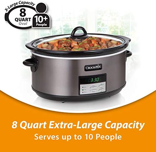 Crock-Pot 8 Quart Programmable Slow Cooker with Auto Warm mea