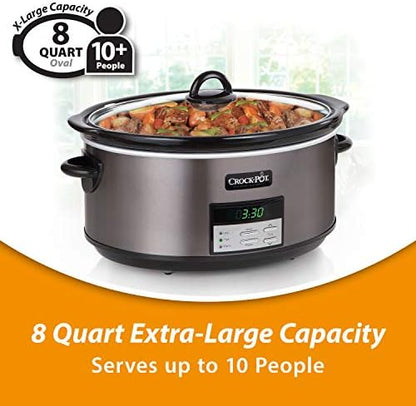 Crock-Pot 8 Quart Programmable Slow Cooker with Auto Warm mea