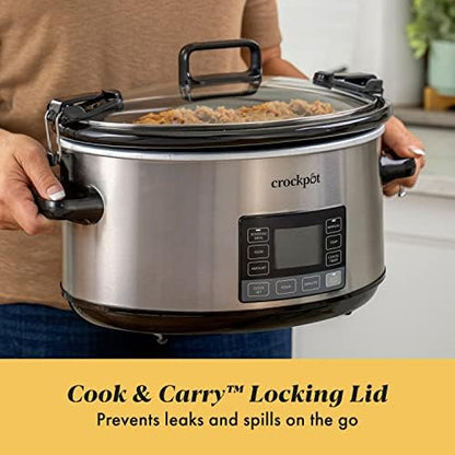 Crock-Pot 7 Quart Portable Programmable Slow Cooker with Timer 0mf