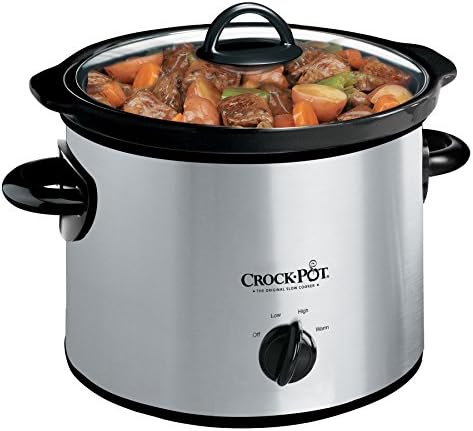 Crock-Pot 3 Quart Manual Slow Cooker – Silver ji7