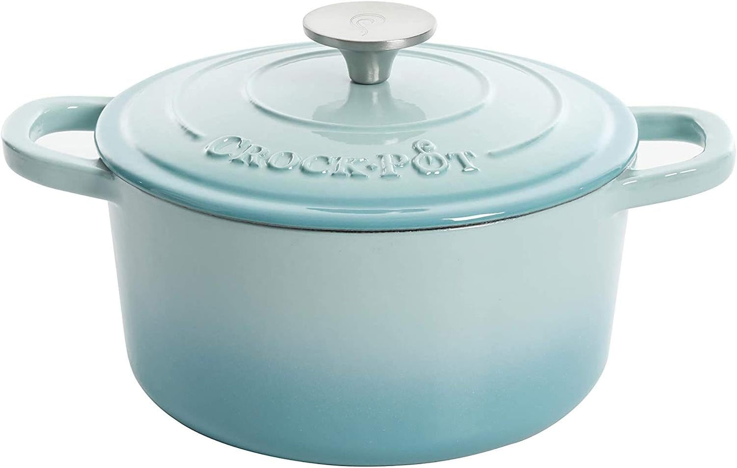 Crock-Pot 3 Quart Enameled Cast Iron Dutch Oven – Aqua ydj